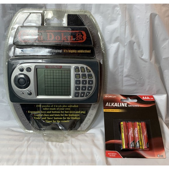 NEW Toy Quest Electronic Handheld SuDoku Game 2500 Puzzles Travel Toy Ages 5+ - Picture 1 of 9